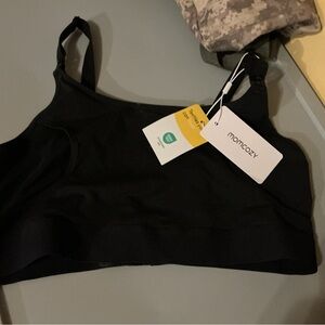 momcozy Black Nursing & Maternity Sleep Bra - Comfortable Support